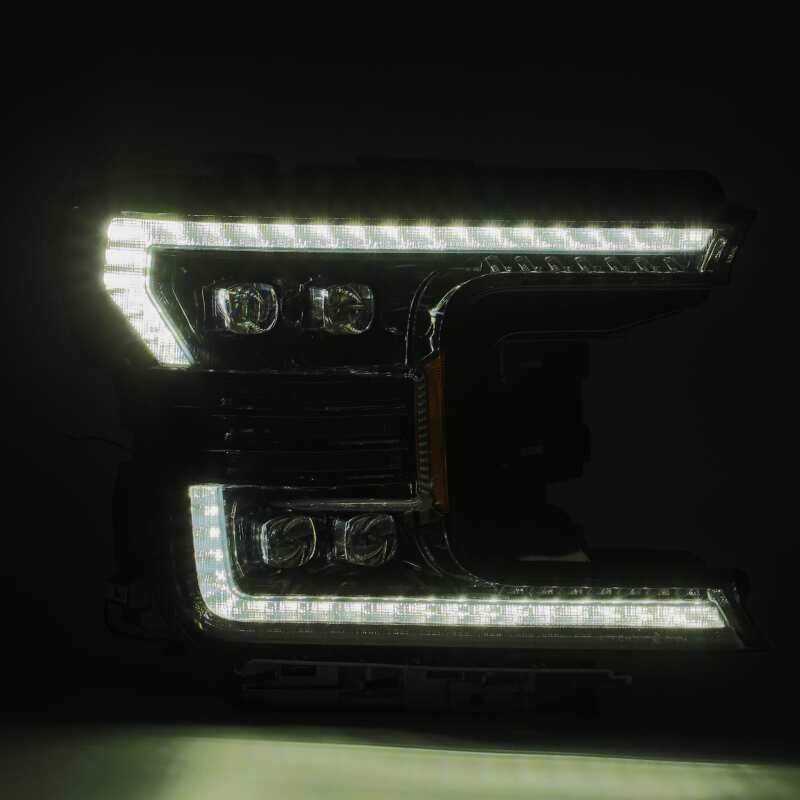 AlphaRex 880165 18-20 Ford F-150 NOVA LED Projector Headlight Plank Style Alpha Black w/Activation Light/Sequential Signal/DRL
