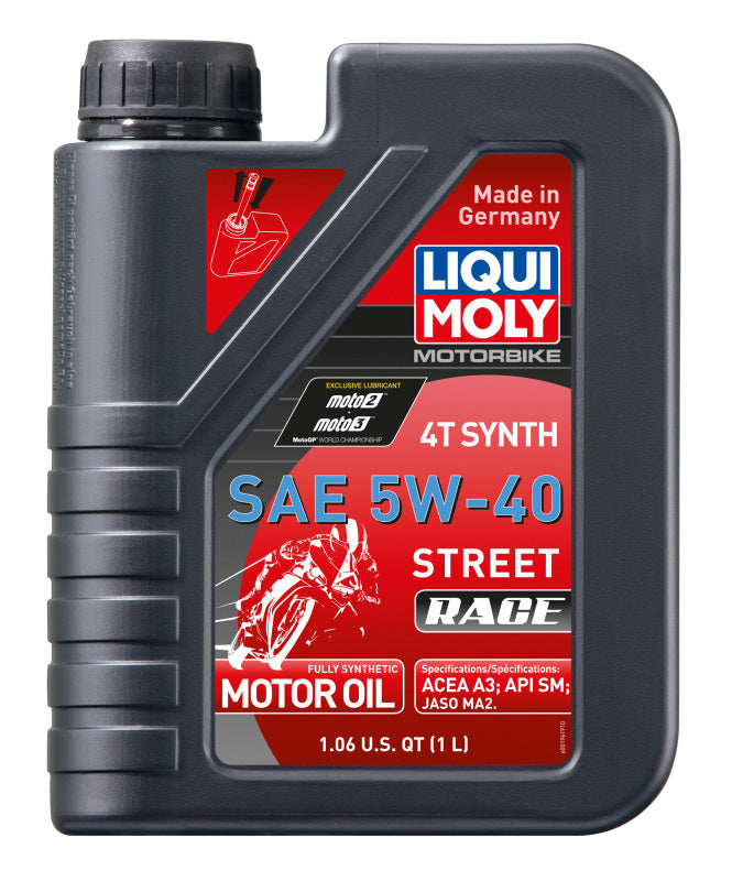 LIQUI MOLY 1L Motorbike 4T Synth 5W-40 Street Race (20074) - Pack of 6