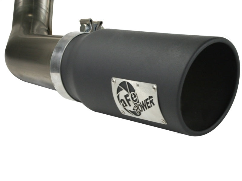 aFe MACHForce XP Exhaust Cat-Back SS-409 4in Black Tip 11-12 Ford F-150 EcoBoost V6-3.5L (tt) - #49-43041-B