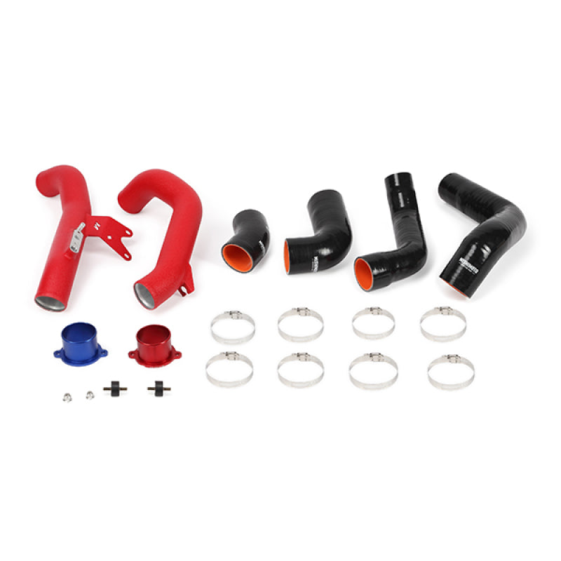 Mishimoto 2016+ Honda Civic 1.5T / 2017+ Honda Civic Si Silver Intercooler Kit w/Red Pipes - #MMINT-CIV-16KSLWRD
