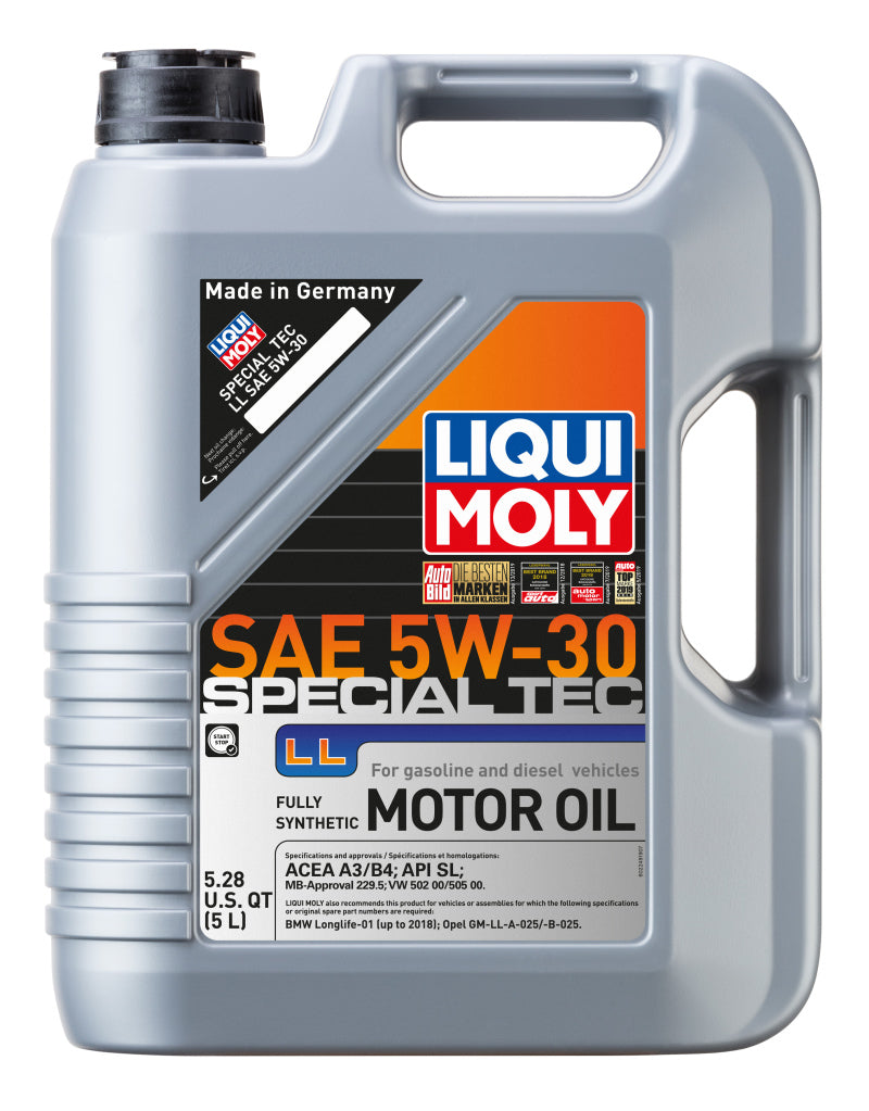 LIQUI MOLY 5L Special Tec LL Motor Oil SAE 5W-30 (2249) - Pack of 4
