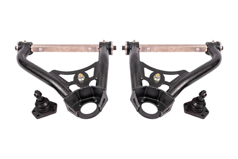 BMR 68-74 Chevrolet Nova Non-Adj. Upper A-Arms with STD. Ball Joint (Delrin) - Black Hammertone