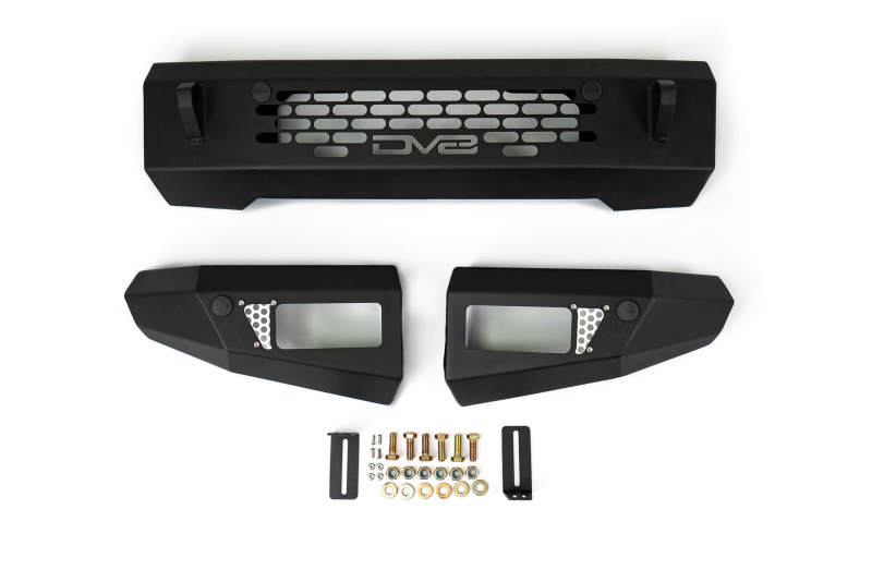 DV8 Offroad 2021+ Ford Bronco Bumper- Accommodates 20in Dual Row Light Bar & (4) 3in Pod Light Mount - #FBBR-03