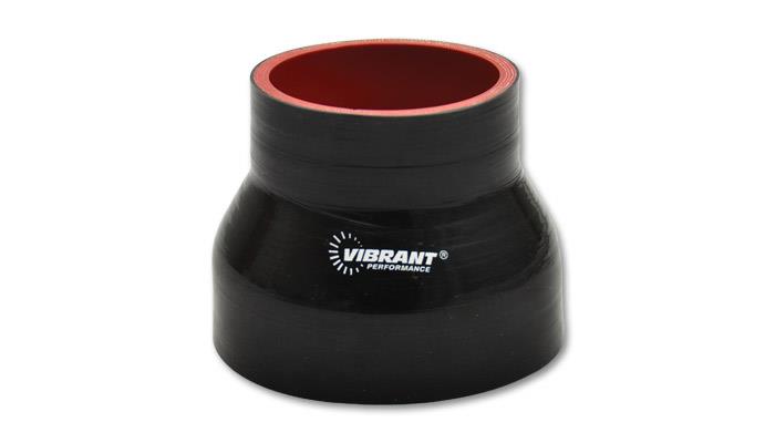 Vibrant 4 Ply Reinforced Silicone Transition Connector - 3in I.D. x 3.25in I.D.