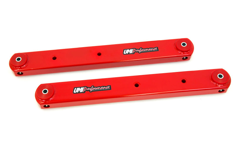UMI Performance 4021-R Rear Lower Control Arms Fully Boxed Premium Red