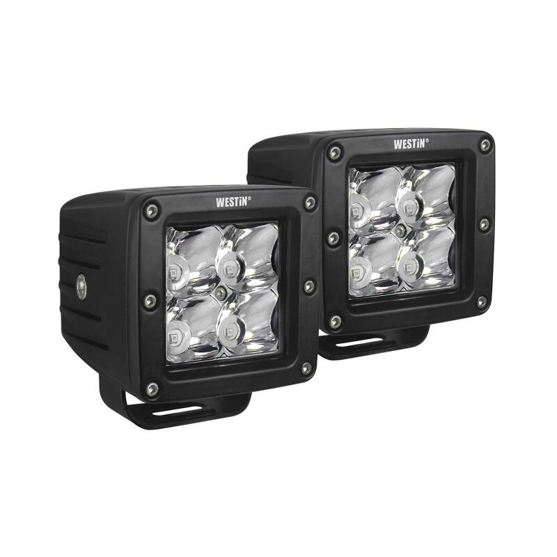 Westin 09-12200A-PR Compact LED -4 5W Cree 3 inch x 3 inch (Set of 2) Black
