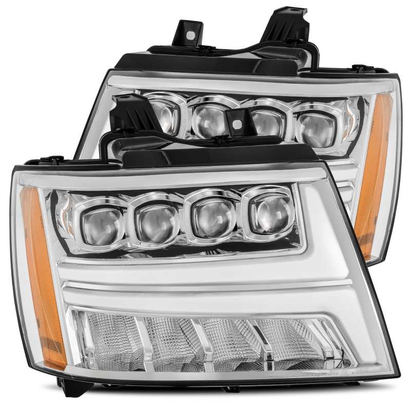 AlphaRex 880286 07-13 Chevrolet Avalanche NOVA LED Projector Headlights Plank Style Design Chrome w/Activation Light/DRL