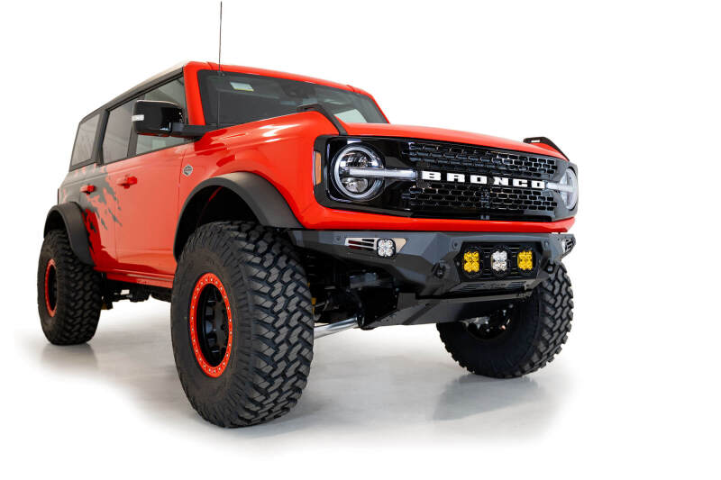 Addictive Desert Designs for 21-22 Ford Bronco Bomber Front Bumper (w/ 3 Baja Designs LP4 Mounts)