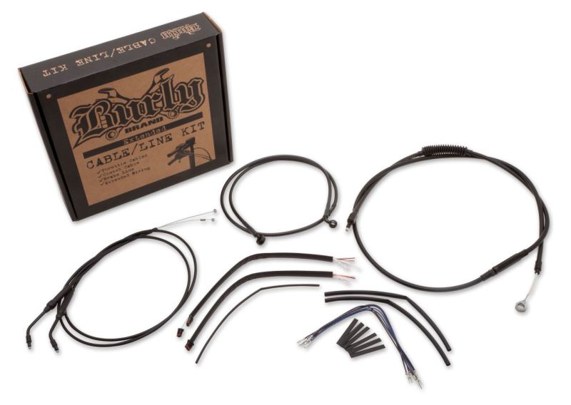 Burly Brand B30-1229 Control Kit 12 in Bagger Ape Black for 2014-2022 Harley-Davidson Sportster