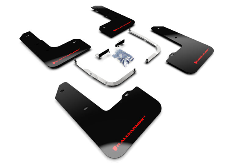Rally Armor UR Mud Flaps - 2019-2020 Hyundai Elantra GT - Black/Red Logo - #MF59-UR-BLK/RD