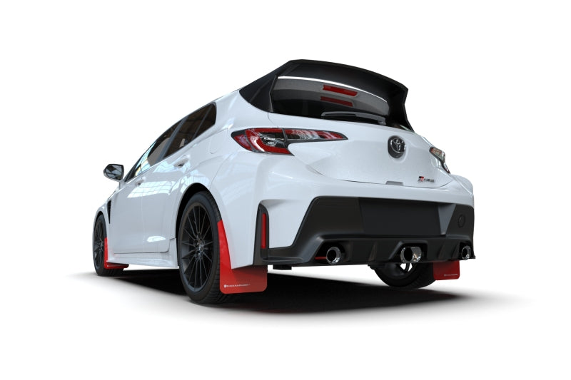 Rally Armor UR Mud Flaps - 2023-2026 Toyota GR Corolla - Red/White Logo - #MF89-UR-RD-WH