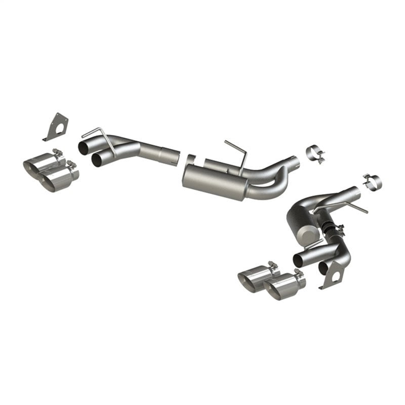 MBRP Camaro V6 2.5in NPP Dual Axle Back Exhaust with 4in Quad Dual-Wall
