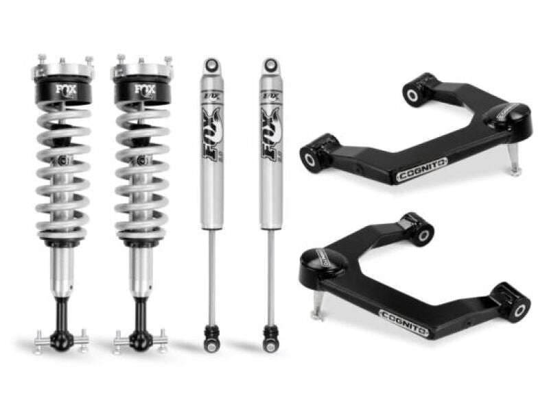 Cognito Motorsports 210-P0874 3-Inch Performance Ball Joint Leveling Kit with Fox PS Coilover 2.0 IFP Shocks for 2019-2025 Chevrolet Silverado / GMC Sierra 1500