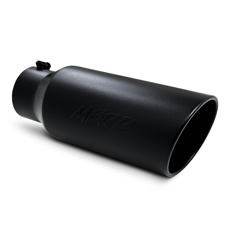 MBRP T5127BLK 7in O.D. Rolled End Exhaust Tip (Black Coated)