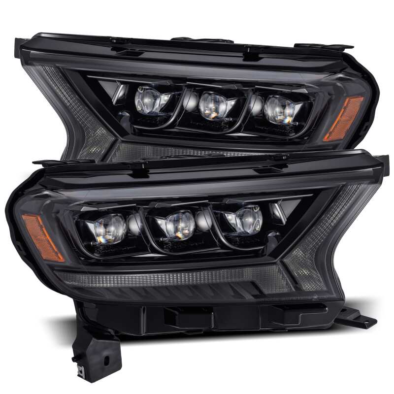 AlphaRex 880123 19-21 Ford Ranger NOVA LED Projector Headlight Plank Style Alpha Black w/Activation Light/Sequential Signal/DRL