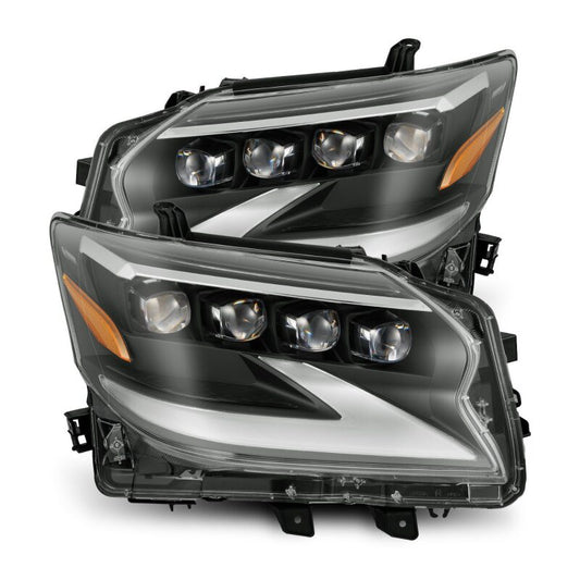 AlphaRex 880300 14-19 Lexus GX 460 NOVA LED Projector Headlights Plank Style Black w/Activation Light/Sequential Signal