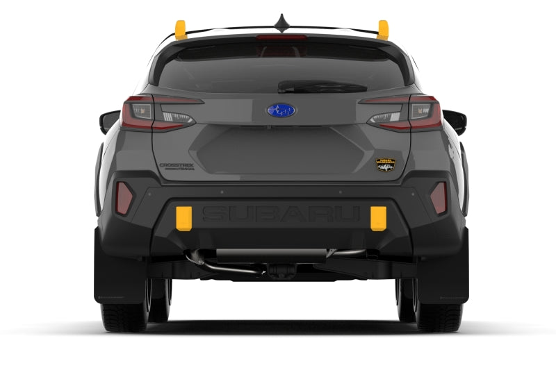 Rally Armor UR Mud Flaps - 2024-2026 Subaru Crosstrek - Black/Grey Logo - #MF116-UR-BLK-GRY