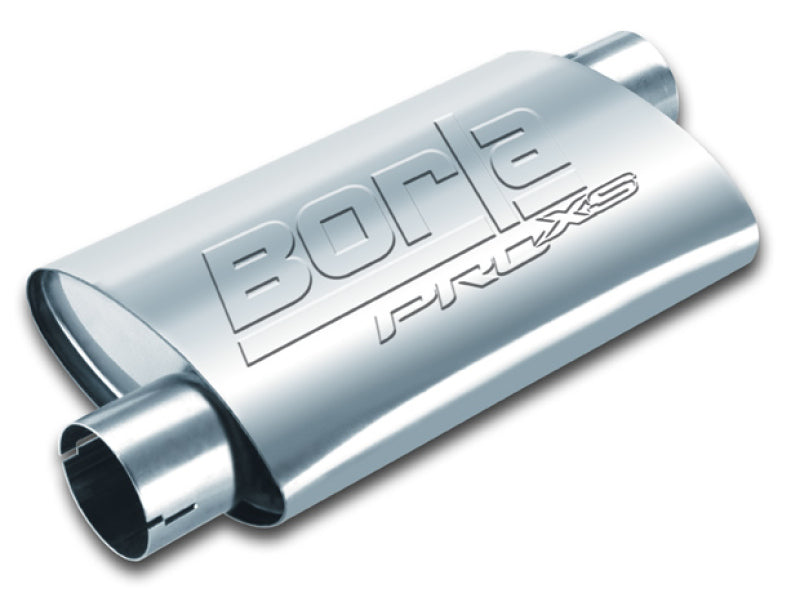 Borla 400490 Universal Pro-XS Muffler Oval 2.5in Inlet/Outlet Offset/Offset Notched Muffler - #400490