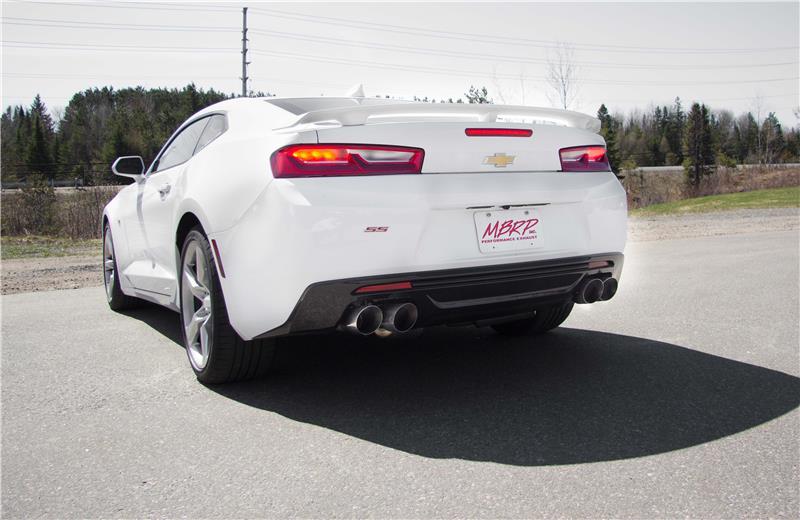 MBRP Camaro w/ NPP 3in Alum Race Dual Axle Back w/ 4in Quad Polished