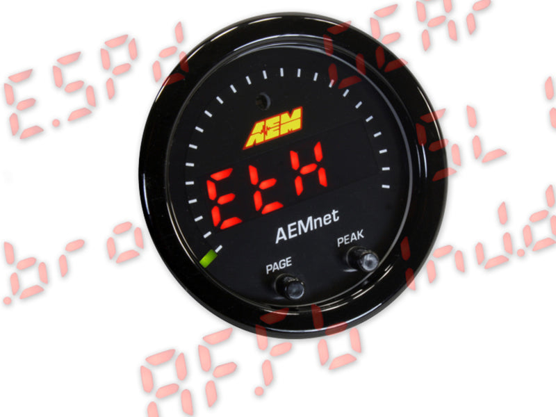 AEM Dual Channel Wideband Kit - AEMnet CAN Bus Gauge + 2x Inline Wideband UEGO Controller