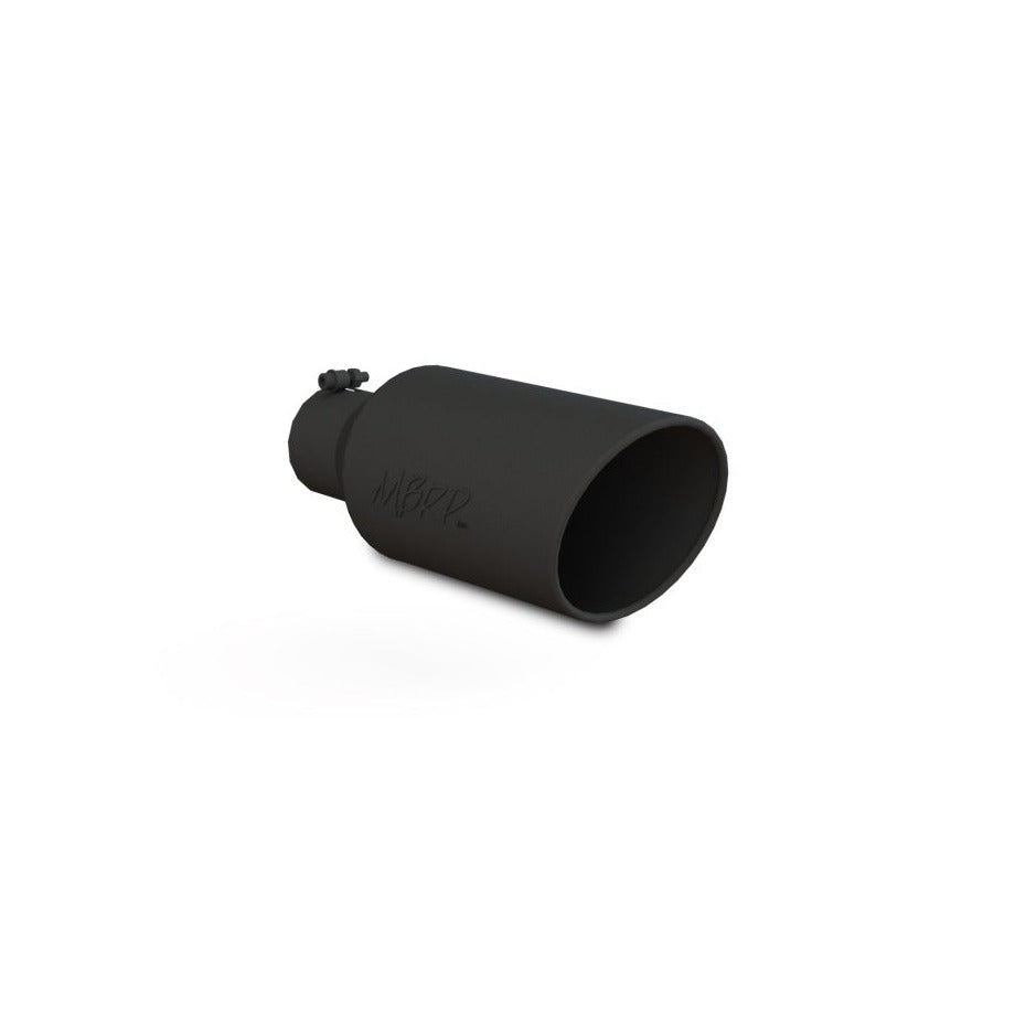 MBRP T5126BLK Exhaust Tip - 7" OD; Rolled End; 4" ID; 18" length | Black Coated