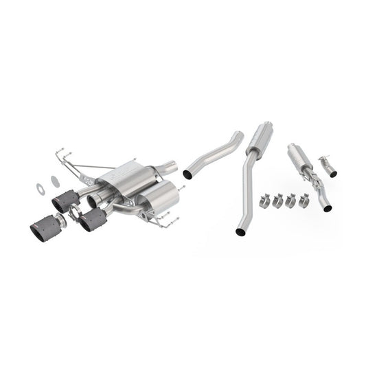 Borla 140738CFBA 17-20 Honda Civic Type R 2.0L 2.75in Atak Adjustable Catback Exhaust (Carbon Fiber Black Tip) - #140738CFBA