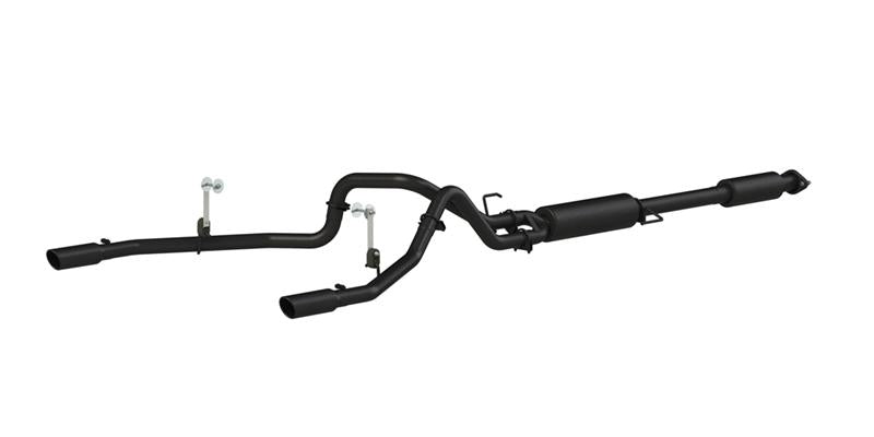 MBRP S5258BLK Armor BLK Cat-Back Exhaust - 2.5-Inch Dual Rear Exit | Black Coated Aluminized