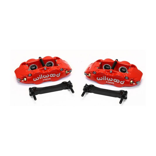 Wilwood Narrow Superlite 4R Rear Caliper & Bracket Kit - Red 97-13 C5/C6 Corvette w/ OEM Rotors - #140-14026-R