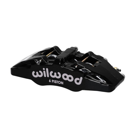 Wilwood Caliper-Forged Dynapro 6 5.25in Mount-L/H 1.62/1.12/1.12in Pistons 1.10in Disc - #120-13437-BK