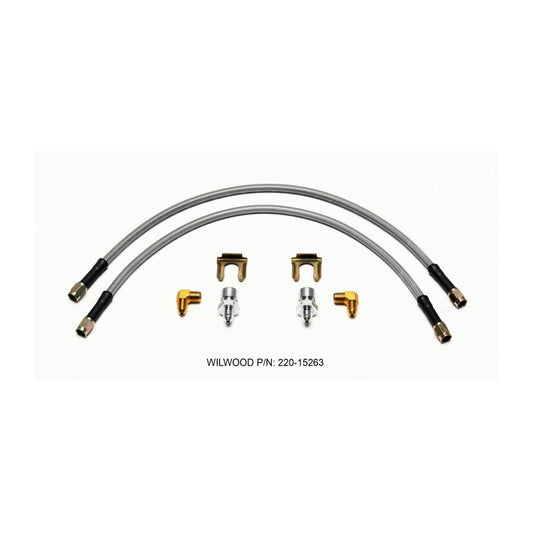 Wilwood Flexline Kit 18inch M10x1.50 IF 1/8-27 NPT 90 Degree - #220-15263