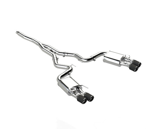 MBRP Mustang 3in Cat-Back Exhaust w/ Quad Carbon Fiber SS Tips - T304