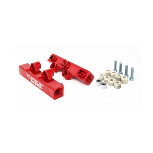 Torque Solution Top Feed Fuel Rails: 02-14 Subaru WRX / 07-18 STI - Red