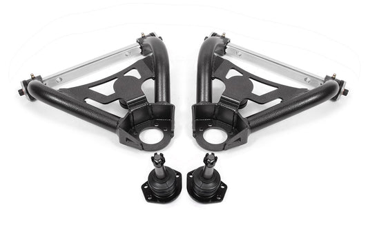 BMR 64-72 A-Body Pro-Touring Upper A-Arms w/ Tall Ball Joint (Delrin) - Black Hammertone