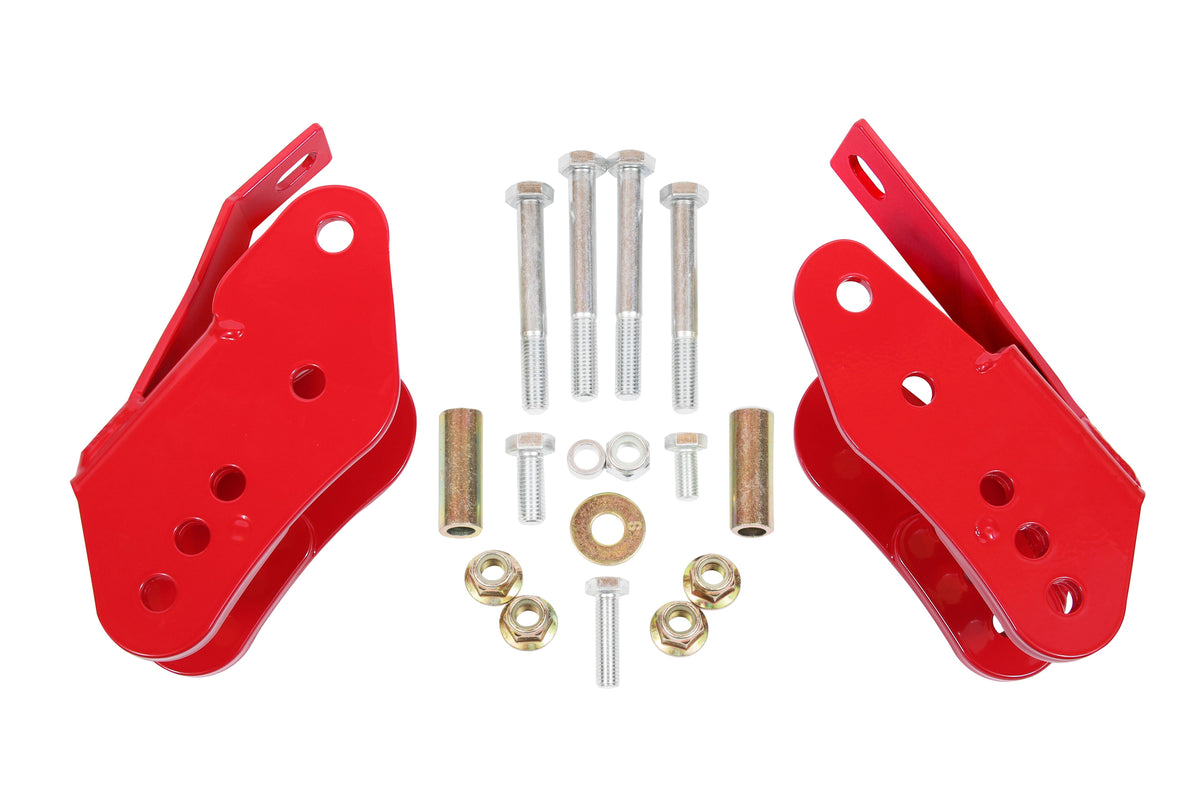 BMR 2005-2014 S197 Mustang Bolt-On Control Arm Relocation Brackets - Red