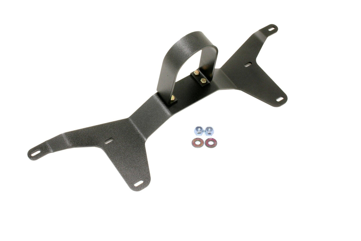BMR 2005-2014 S197 Mustang Rear Tunnel Brace with Rear Driveshaft Safety Loop - Black Hammertone