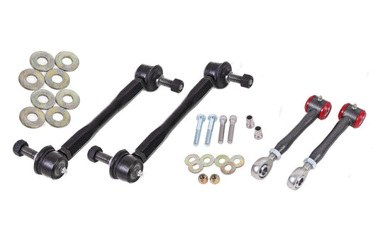 BMR 16-24 6th Gen Camaro Front and Rear Sway Bar End Link Kit - Black Hammertone