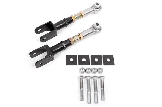 BMR 15-26 S550 Mustang Rear On-Car Adj. Rod Ends Toe Rods - Black Hammertone