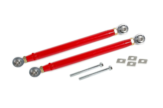 BMR 16-24 6th Gen Camaro Rear Double Adj. Rod Ends Toe Rods - Red