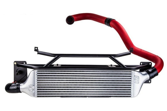 Turbo XS FMIC for 15-21 Subaru WRX - Wrinkle Red Pipes