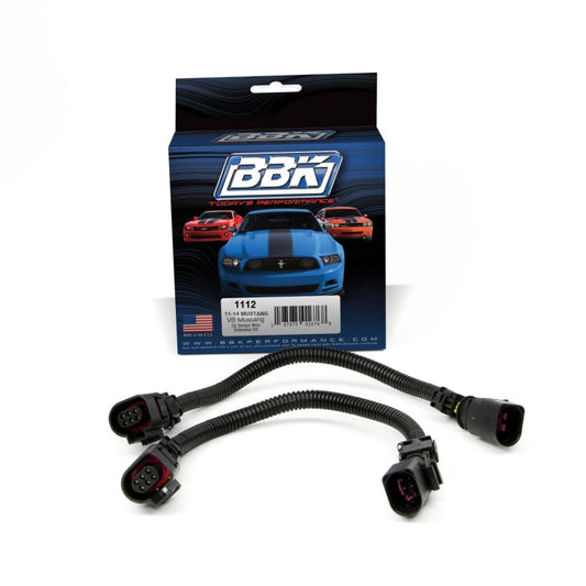 BBK Performance 1112 Front O2 Extension Harness 12 in (Pair) for 2011-2014 Ford Mustang GT 5.0L