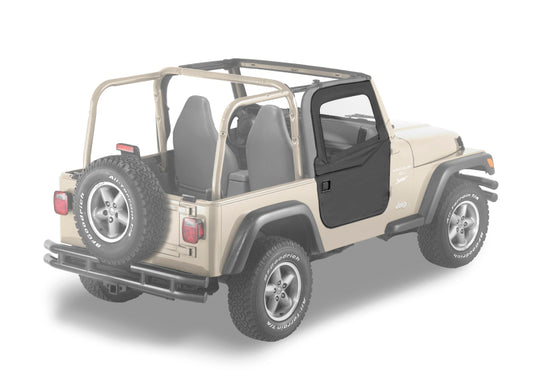 Bestop 97-06 Jeep Wrangler TJ Full Fabric Doors (Black Denim)