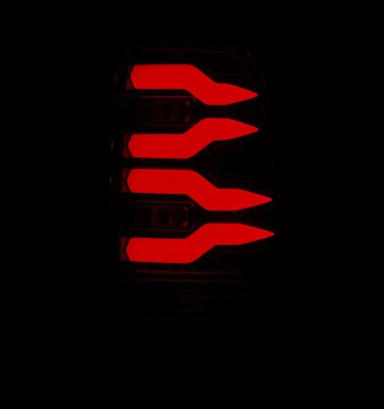 AlphaRex 658001 97-03 Ford F150 / 99-16 Ford F250/F350/F450/F550 LUXX-Series LED Tail Lights - Alpha-Black