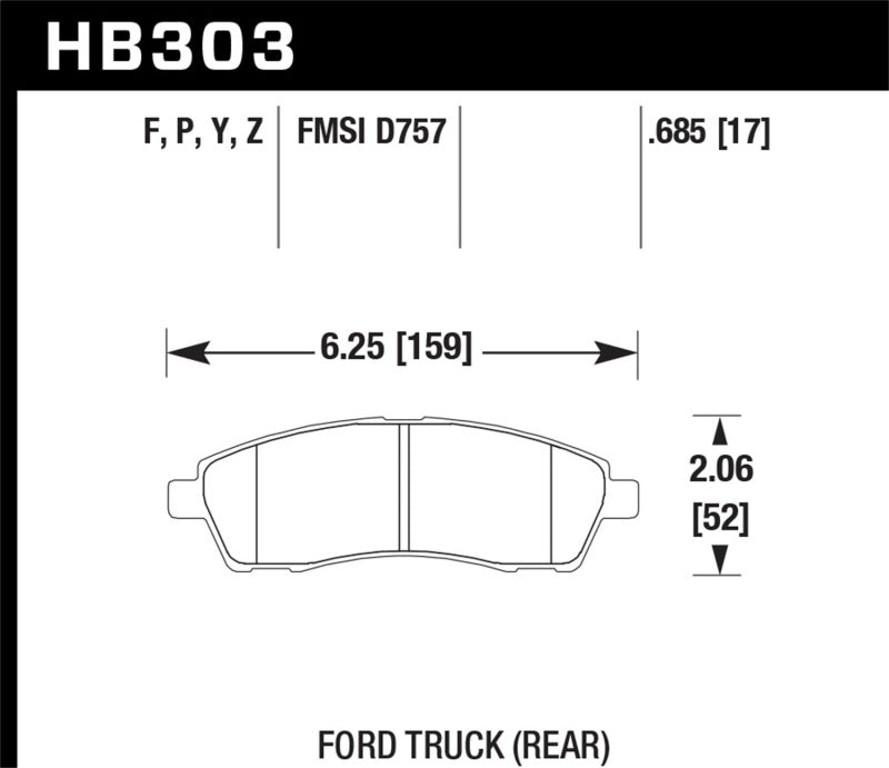 Hawk Performance HB303P.685 Super Duty Street Brake Pads