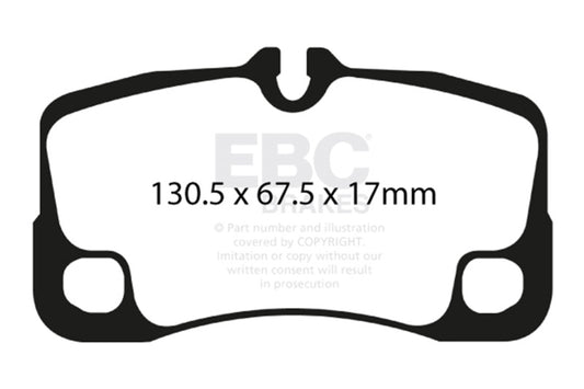 EBC 09-12 Porsche 911 (997) (Cast Iron Rotor only) 3.6 Carrera 2 Redstuff Rear Brake Pads DP31930C