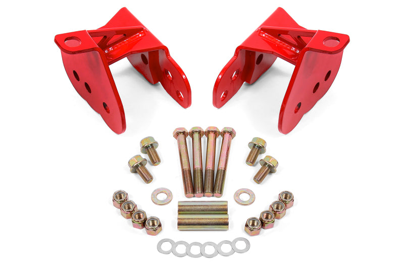 BMR 1964-1972 Chevy Chevelle Rear Control Arm Relocation Brackets - Red