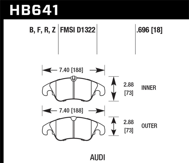 Hawk Performance HB641N.696 HP Plus Crossover Street/Motorsport Brake Pads
