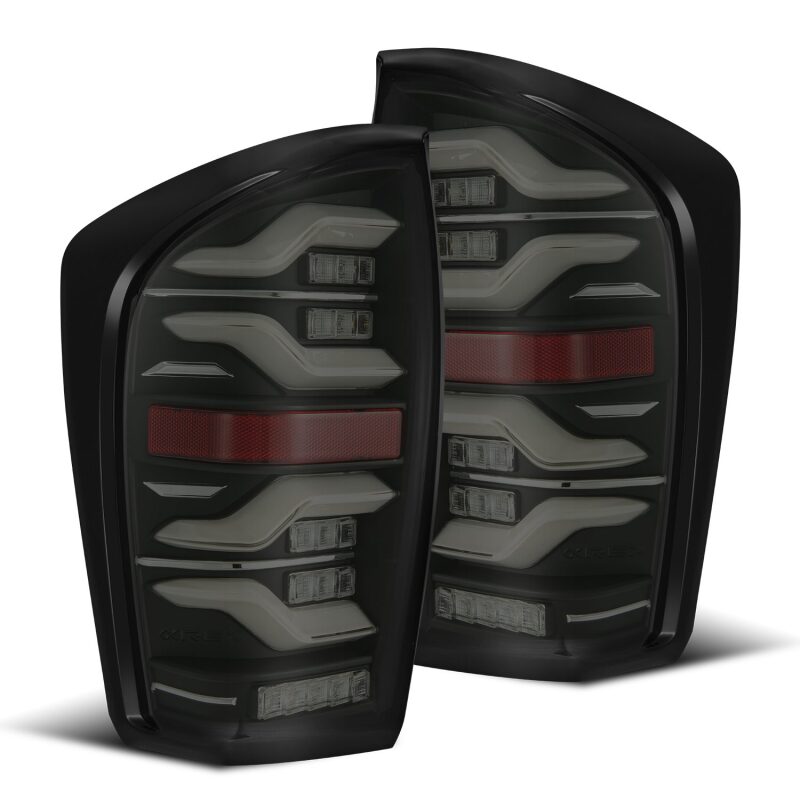 AlphaRex 680090 16-21 Toyota Tacoma LUXX LED Taillights Black w/Activation Light/Sequential Signal