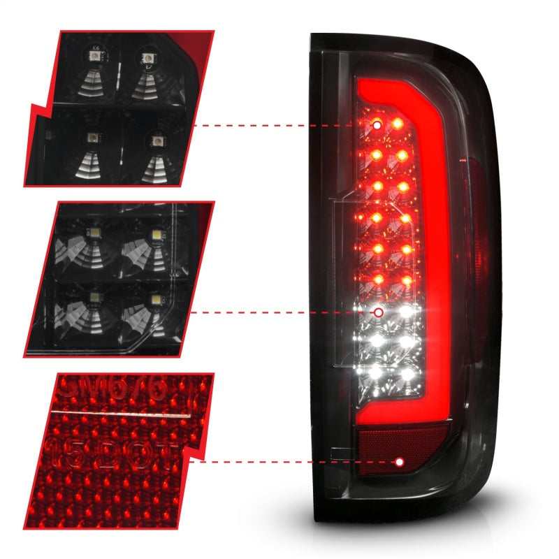 ANZO 2015-2022 Chevrolet Colorado LED Taillights - Smoke Lens