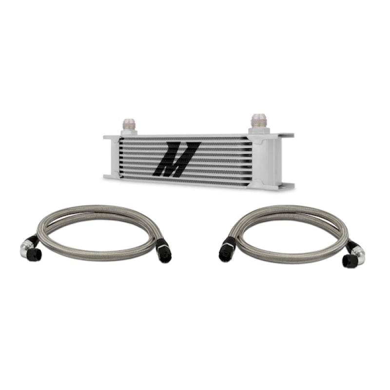 Mishimoto Universal 10 Row Oil Cooler Kit (Metal Braided Lines) - #MMOC-U