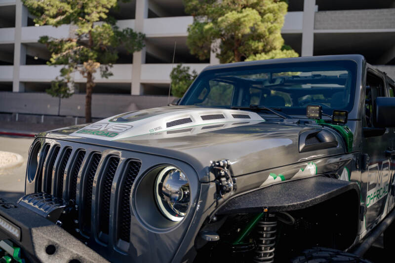 DV8 Offroad 18+ Jeep JL Heat Dispersion Hood - Primer Black - #HDMBJL-01